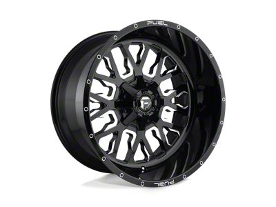 Fuel Wheels Stroke Gloss Black Milled 5-Lug Wheel; 17x9; 1mm Offset (02-08 RAM 1500, Excluding Mega Cab)