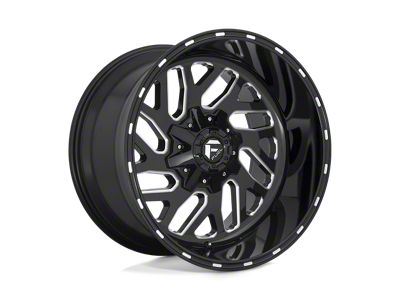 Fuel Wheels Triton Gloss Black Milled 8-Lug Wheel; 20x9; 1mm Offset (06-08 RAM 1500 Mega Cab)