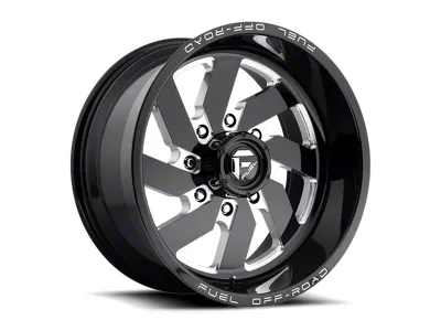 Fuel Wheels Turbo Gloss Black Milled 8-Lug Wheel; 20x10; -18mm Offset (06-08 RAM 1500 Mega Cab)