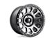 Fuel Wheels Vector Matte Gunmetal with Black Bead Ring 8-Lug Wheel; 18x9; 1mm Offset (06-08 RAM 1500 Mega Cab)