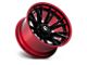 Fuel Wheels Catalyst Matte Black with Candy Red Lip 8-Lug Wheel; 20x9; 1mm Offset (03-09 RAM 2500)