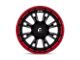 Fuel Wheels Catalyst Matte Black with Candy Red Lip 8-Lug Wheel; 22x12; -44mm Offset (03-09 RAM 2500)