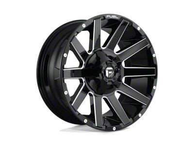 Fuel Wheels Contra Gloss Black Milled 8-Lug Wheel; 20x9; 1mm Offset (03-09 RAM 2500)