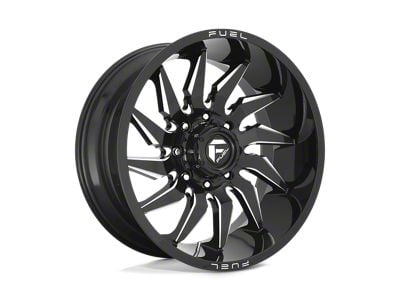 Fuel Wheels Saber Gloss Black Milled 8-Lug Wheel; 20x9; 1mm Offset (03-09 RAM 2500)