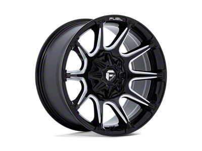 Fuel Wheels Super C Gloss Black Milled 8-Lug Wheel; 20x9; 1mm Offset (03-09 RAM 2500)