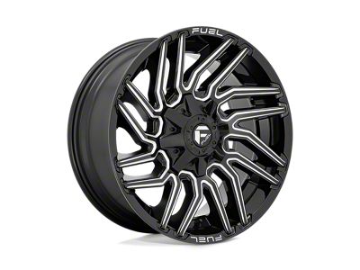 Fuel Wheels Typhoon Gloss Black Milled 8-Lug Wheel; 20x9; 1mm Offset (03-09 RAM 2500)