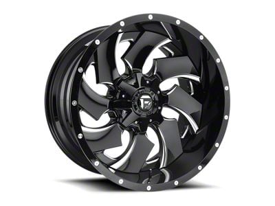 Fuel Wheels Cleaver Gloss Black Milled Wheel; 24x16; -44mm Offset (03-09 RAM 3500 SRW)