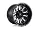 Fuel Wheels Hardline Gloss Black Milled 8-Lug Wheel; 17x9; 1mm Offset (03-09 RAM 3500 SRW)