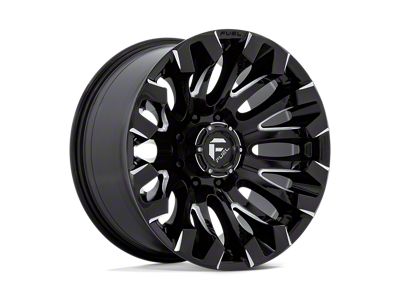 Fuel Wheels Quake Gloss Black Milled 8-Lug Wheel; 20x10; -18mm Offset (03-09 RAM 3500 SRW)