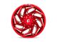 Fuel Wheels Reaction Candy Red Milled 8-Lug Wheel; 18x9; 1mm Offset (03-09 RAM 3500 SRW)