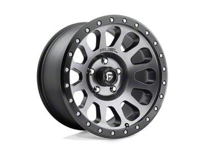 Fuel Wheels Vector Matte Gunmetal with Black Bead Ring 8-Lug Wheel; 20x9; 1mm Offset (03-09 RAM 3500 SRW)