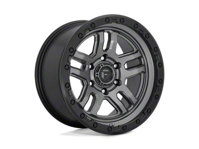 Fuel Wheels Ammo Matte Gunmetal with Black Bead Ring 6-Lug Wheel; 20x9; 1mm Offset (04-08 F-150)