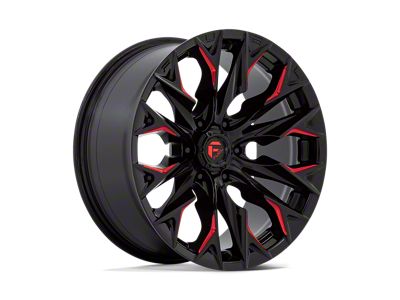 Fuel Wheels Flame Gloss Black Milled with Candy Red 6-Lug Wheel; 20x9; 1mm Offset (04-08 F-150)