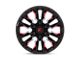 Fuel Wheels Flame Gloss Black Milled with Candy Red 6-Lug Wheel; 20x9; 1mm Offset (04-08 F-150)