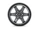 Fuel Wheels Kicker Matte Gunmetal with Black Bead Ring 6-Lug Wheel; 18x9; 1mm Offset (04-08 F-150)