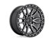 Fuel Wheels Rebel Matte Gunmetal with Black Bead Ring 6-Lug Wheel; 17x9; -12mm Offset (04-08 F-150)