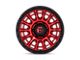 Fuel Wheels Cycle Candy Red with Black Ring 6-Lug Wheel; 17x9; -12mm Offset (07-13 Sierra 1500)