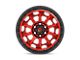 Fuel Wheels Covert Candy Red with Black Bead Ring 8-Lug Wheel; 20x10; -18mm Offset (11-14 Sierra 2500 HD)