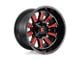 Fuel Wheels Hardline Gloss Black with Red Tinted Clear 8-Lug Wheel; 20x9; 1mm Offset (07-10 Sierra 2500 HD)