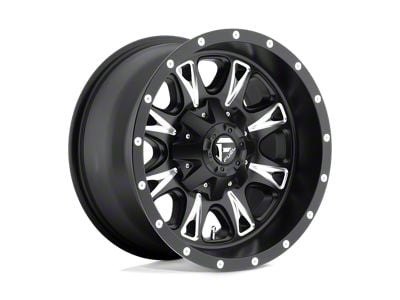 Fuel Wheels Throttle Matte Black Milled 8-Lug Wheel; 20x9; 1mm Offset (07-10 Sierra 2500 HD)