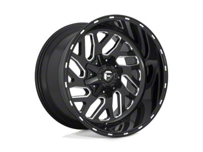 Fuel Wheels Triton Gloss Black Milled 8-Lug Wheel; 20x9; 1mm Offset (07-10 Sierra 2500 HD)