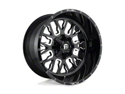 Fuel Wheels Stroke Gloss Black Milled 8-Lug Wheel; 18x9; 1mm Offset (07-10 Sierra 3500 HD SRW)