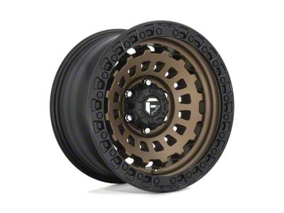 Fuel Wheels Zephyr Matte Bronze with Black Bead Ring 8-Lug Wheel; 17x9; 1mm Offset (07-10 Sierra 3500 HD SRW)