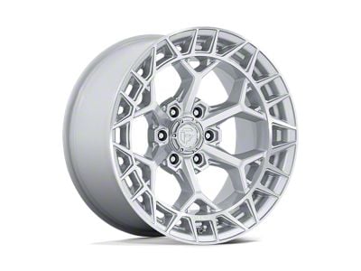 Fuel Wheels Charger Gloss Silver with Machined Face 6-Lug Wheel; 22x12; -44mm Offset (07-13 Silverado 1500)