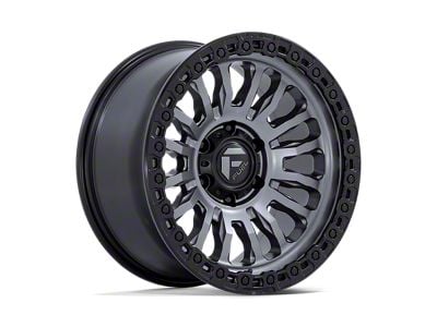 Fuel Wheels Rincon Matte Gunmetal with Black Lip 6-Lug Wheel; 17x8.5; -1mm Offset (07-13 Silverado 1500)