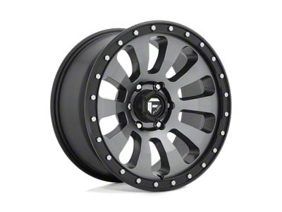 Fuel Wheels Tactic Matte Gunmetal with Black Bead Ring 6-Lug Wheel; 18x9; 20mm Offset (07-13 Silverado 1500)