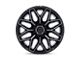 Fuel Wheels Flux Gloss Black Brushed Face with Gray Tint 8-Lug Wheel; 22x10; -18mm Offset (11-14 Silverado 2500 HD)