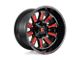 Fuel Wheels Hardline Gloss Black with Red Tinted Clear 8-Lug Wheel; 20x9; 1mm Offset (11-14 Silverado 2500 HD)