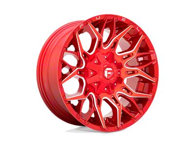 Fuel Wheels Twitch Candy Red Milled 8-Lug Wheel; 20x9; 1mm Offset (11-14 Silverado 2500 HD)