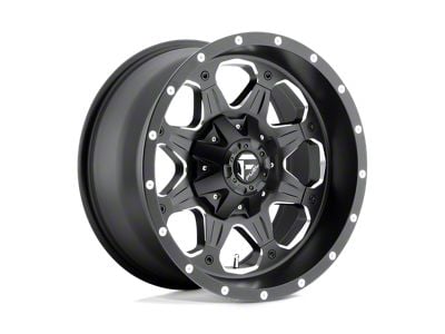 Fuel Wheels Boost Matte Black Milled 8-Lug Wheel; 20x9; 20mm Offset (11-14 Silverado 3500 HD SRW)