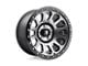 Fuel Wheels Vector Matte Gunmetal with Black Bead Ring 8-Lug Wheel; 18x9; 1mm Offset (07-10 Silverado 3500 HD SRW)