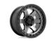 Fuel Wheels Block Matte Gunmetal with Black Ring 6-Lug Wheel; 17x9; -12mm Offset (09-14 F-150)