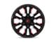 Fuel Wheels Flame Gloss Black Milled with Candy Red 6-Lug Wheel; 20x9; 1mm Offset (09-14 F-150)