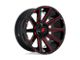 Fuel Wheels Contra Gloss Black with Red Tinted Clear 5-Lug Wheel; 20x9; 1mm Offset (09-18 RAM 1500)