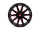 Fuel Wheels Contra Gloss Black with Red Tinted Clear 5-Lug Wheel; 20x9; 1mm Offset (09-18 RAM 1500)