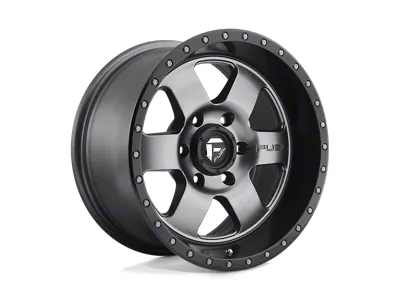 Fuel Wheels Podium Matte Gunmetal with Black Bead Ring 5-Lug Wheel; 17x9; 1mm Offset (09-18 RAM 1500)