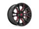 Fuel Wheels Rage Gloss Black with Red Tinted Clear 5-Lug Wheel; 20x9; 1mm Offset (09-18 RAM 1500)