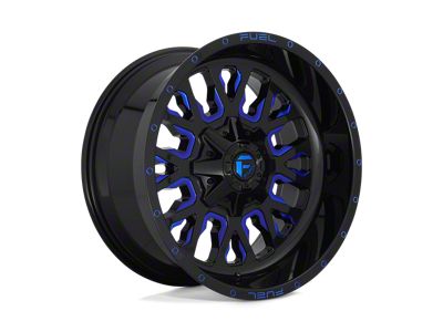 Fuel Wheels Stroke Gloss Black with Blue Tinted Clear 5-Lug Wheel; 18x9; 1mm Offset (09-18 RAM 1500)