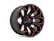 Fuel Wheels Assault Matte Black with Red Milled 8-Lug Wheel; 20x9; 1mm Offset (11-16 F-250 Super Duty)