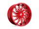 Fuel Wheels Saber Candy Red Milled 8-Lug Wheel; 20x9; 1mm Offset (11-16 F-250 Super Duty)