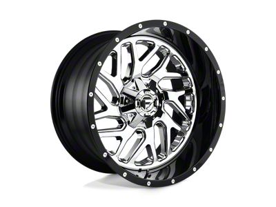 Fuel Wheels Triton Chrome with Gloss Black Lip 8-Lug Wheel; 20x12; -44mm Offset (11-16 F-250 Super Duty)