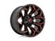 Fuel Wheels Assault Matte Black with Red Milled 8-Lug Wheel; 20x9; 1mm Offset (11-16 F-350 Super Duty SRW)