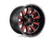 Fuel Wheels Hardline Gloss Black with Red Tinted Clear 8-Lug Wheel; 20x9; 1mm Offset (15-19 Silverado 2500 HD)