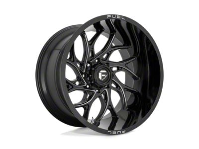 Fuel Wheels Runner Gloss Black Milled 8-Lug Wheel; 24x11; 0mm Offset (15-19 Silverado 2500 HD)