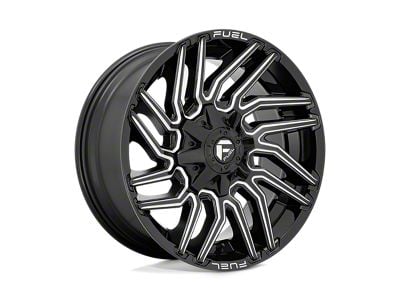 Fuel Wheels Typhoon Gloss Black Milled 8-Lug Wheel; 20x9; 1mm Offset (17-22 F-350 Super Duty SRW)