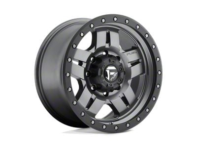 Fuel Wheels Anza Matte Gunmetal with Black Bead Ring 6-Lug Wheel; 16x8; 1mm Offset (19-23 Ranger)